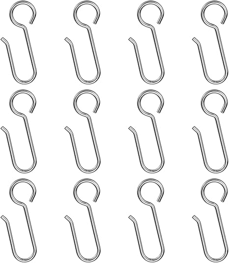 kxlife ganchos metalicos para cortinas ganchos para cortinas ganchos de alambre de cortina ganchos de cortina de acero inoxidable 28 unidades