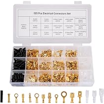 270 Pc Motorcycle ATV Spade Connector Kit – Male & Female Crimp Terminals