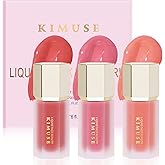 KIMUSE Soft Cream Blush - Liquid Blush for Cheeks, Long-Wearing Pigmented, Waterproof & Smudge Proof, Dewy Finish