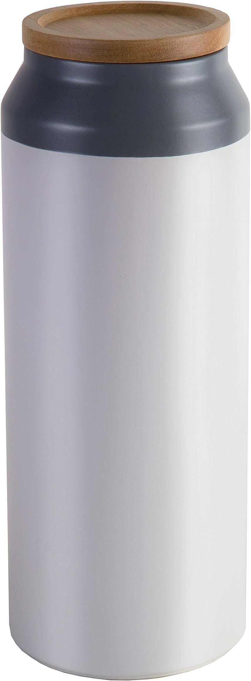 Jamie Oliver JO Large Ceramic Storage Jar, White and Grey