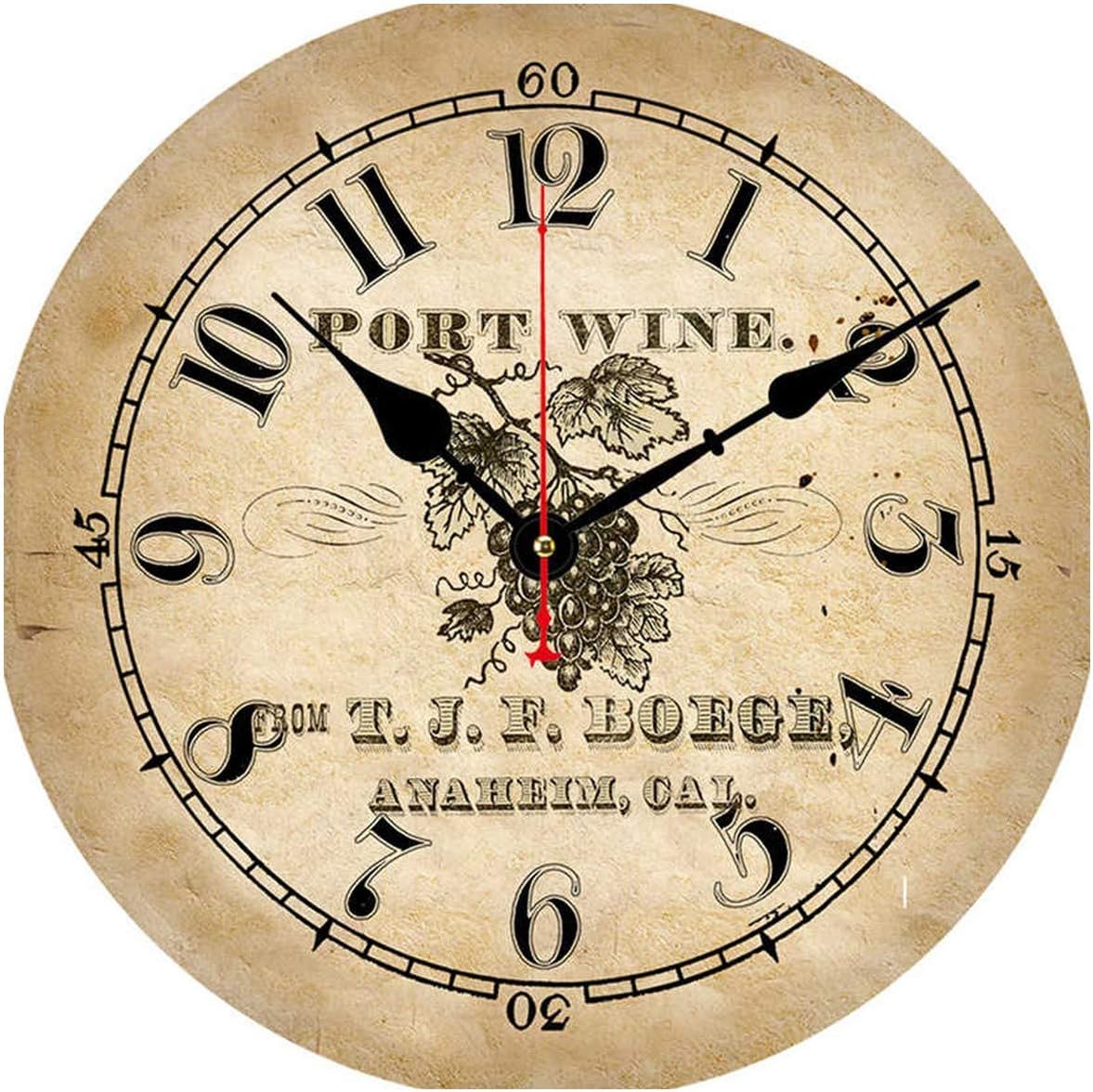 Clocks Wall Decor Antique Wall Watch,Kitchen Clock,Shabby Retro Home Kitchen Room Decor,Fruit Clock V,Diameter 6inch