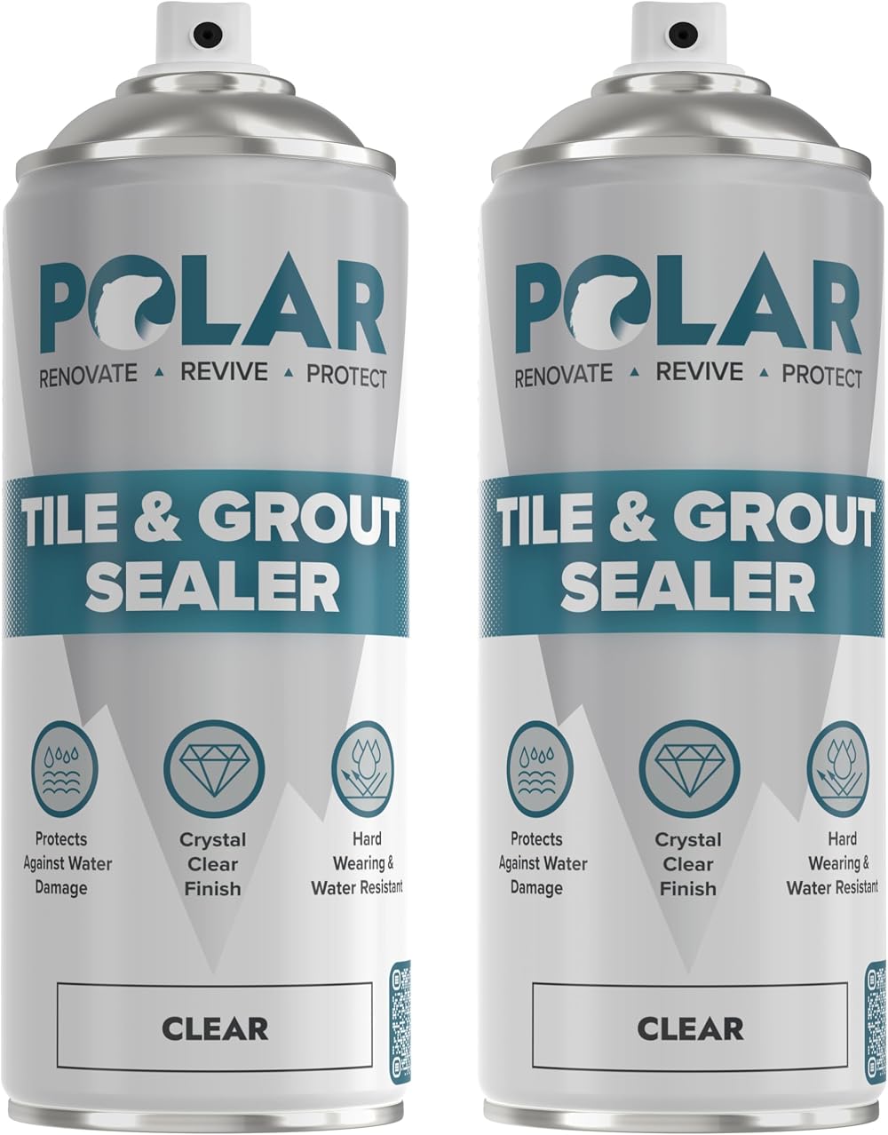 Polar Tile & Grout Sealer Spray Clear 2 x 400ml Instant Waterproofing
