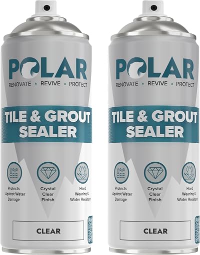 Polar Tile & Grout Sealer Spray Clear 2 x 400ml Instant Waterproofing