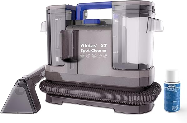 Akitas X7 600W Waschsauger, Polsterreiniger Gerät, 2-Tank Nasssauger, Selbstreinigung, Leicht für Tierflecken auf Sofas & Autositzen,Kompakt & Tragbar