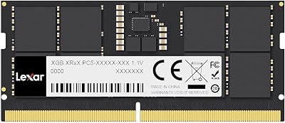 Lexar 16GB DDR5 SODIMM 4800 MHz Laptop RAM 262-Pin CL40 1.1V