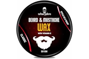 urbangabru Beard, Mustache Wax for Men – Strong Hold Mooch Styling Wax, Balm, Cream to Shape and Nourish Your Beard (1.7 fl oz)