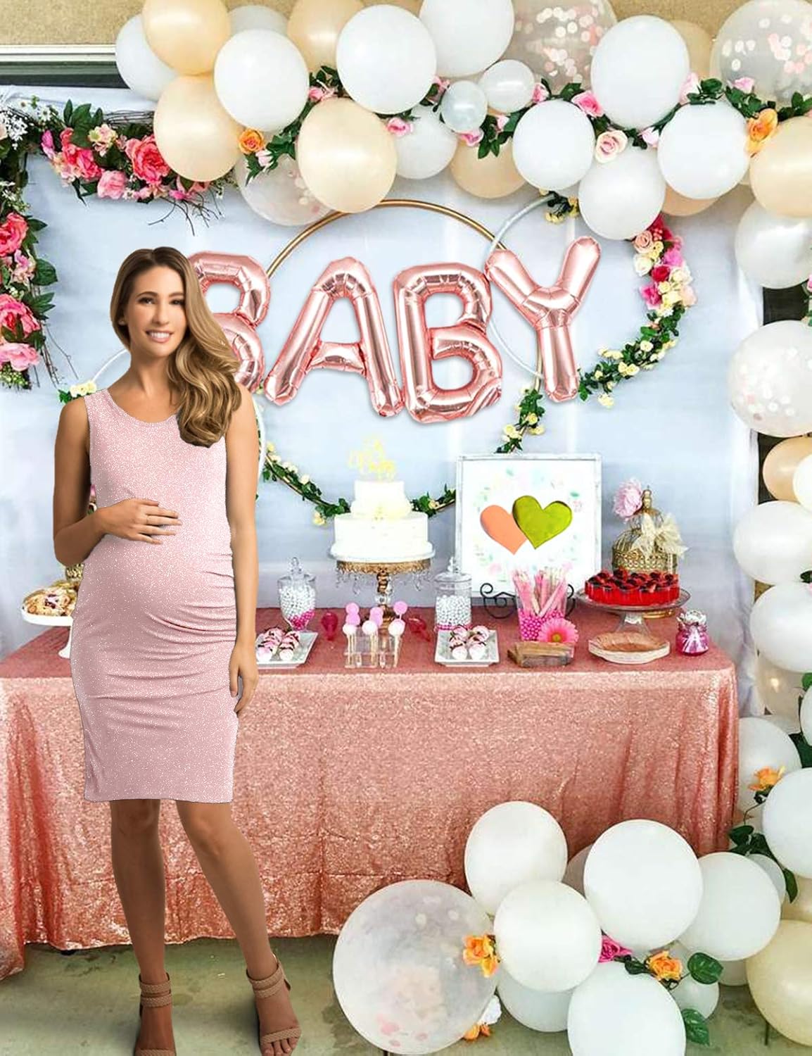 KIM S Maternity Party Dress Glitter Dress for Special Occasions Shops Women