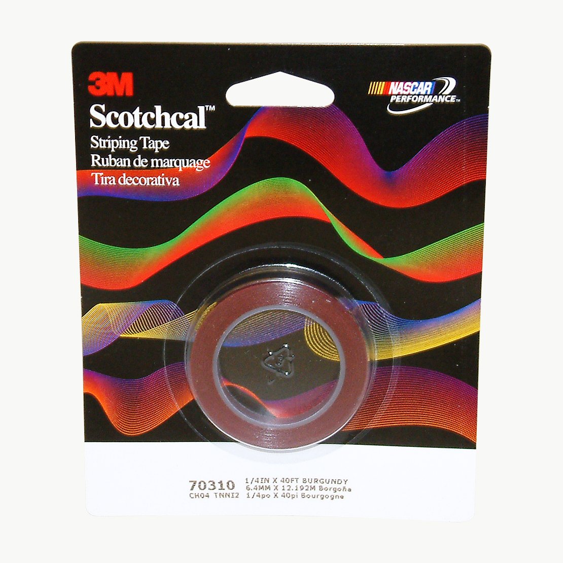 3M Scotchcal 70310 Burgundy Striping Automotive Tape - 1/4 in Width x 2 mil Thick [PRICE is per ROLL]