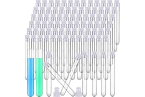 Xuhal 600 Pack Plastic Test Tubes 12 x 100mm 12 ml Lab Tubes Test for Scientific Themed Birthday Party Supplies (White Color)