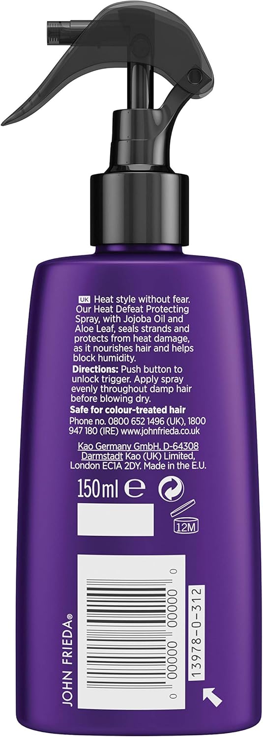 John Frieda Frizz Ease Heat Defeat Protecting Spray 150ml, Moisturising Hair Spray for Heat Protection and Frizz Prevention - Image 3