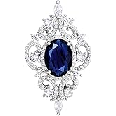 SELOVO Wedding Formal Accessory Cubic Zirconia Brooch Pendant Pin