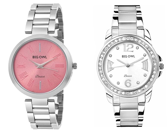 Bigowl Analogue Multicolor Dial Mens & Womens Couple Watch (WOMEN01-WOMEN02)