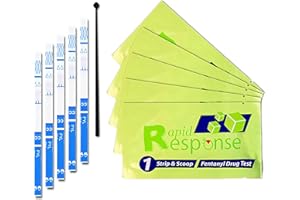 Rapid Response 2.0 Fentanyl Test Strips-5 Pack – Upgraded Drug Testing Kit with Micro Scoop – Fewer Cross-Reactions – Fast & 