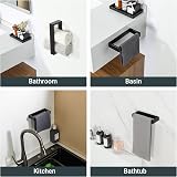 SAYAYO Hand Towel Holder Wall Mounted Black 20CM SUS304 Stainless Steel view 6