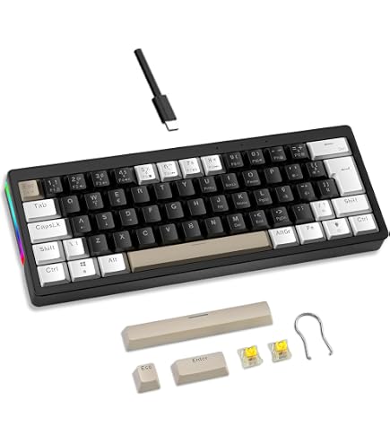 Teclado mecânico para jogos Noppoo Choc Mini 84 NKRO 1ms REALKEY