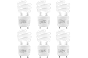 Gu24 CFL Light Bulbs JACKYLED 6-Pack UL T3 Spiral 13w Gu24 Base 120v 900lm Warm 2700k Gu24 Fluorescent Light Bulbs Indoor Use