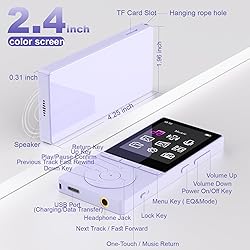 64GB MP3 Player with Bluetooth 5.3, Music Player