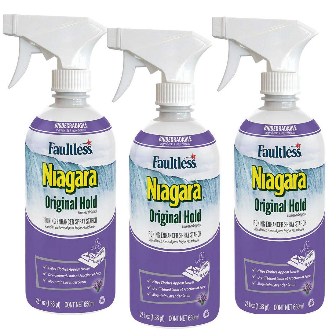 Niagara NonAerosol Spray Starch Original Lavender Scent, 22 Fl Oz (3