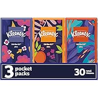 Kleenex On-The-Go Packs Facial Tissues, Travel Size, 3 Pack, 10 Tissues per Pack (30 Total Tissues)