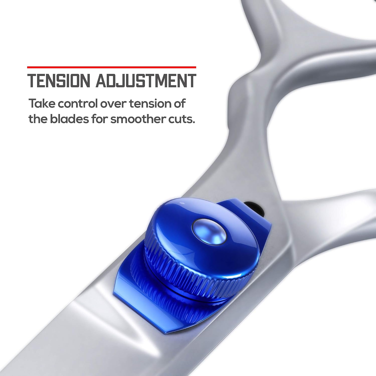 Suvorna Professional Hairdressing Scissors 5.5 inches Razeco E25 Hair Scissors. Japanese Scissors for Hair Cutting, Razor Sharpe Barber Scissors Blades, RightHand Hairdresser Scissors with Adjustment. - Image 5
