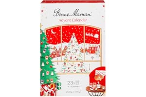 Bonne Maman Advent Calendar 2021 with Mini Fruit Jams and Spreads Assorted, 23 x 30g