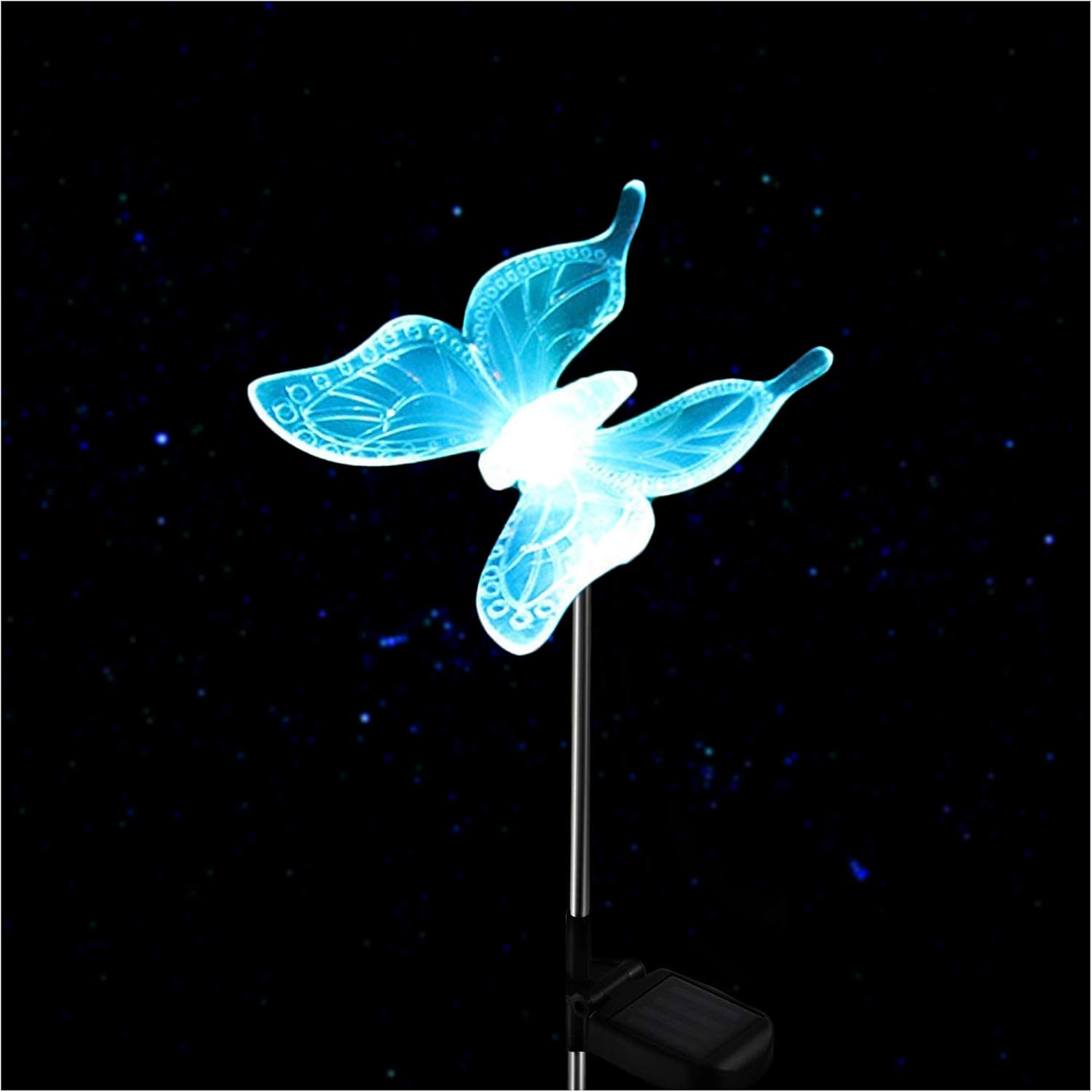 Outdoor Solar Garden Stake Light - Color Changing Decorative LED Stake Lamp In-ground Landscaping Lighting for Garden Patio Yard Lawn Pathway Flower Bed Decor Decorations Figurine Butterfly