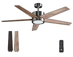 VAGIZM Ceiling Fan 52'' with Light: Modern Remote