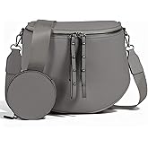 MOETYANG Crossbody Bags for Women Large Vegan Leather Bum Bag with Coin Purse