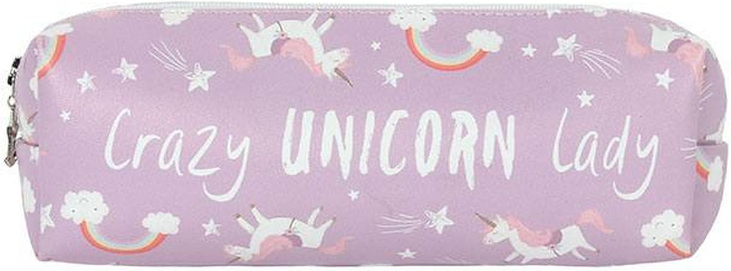 Miss Pretty London Lilac Crazy Unicorn Pencil CASE, Purple