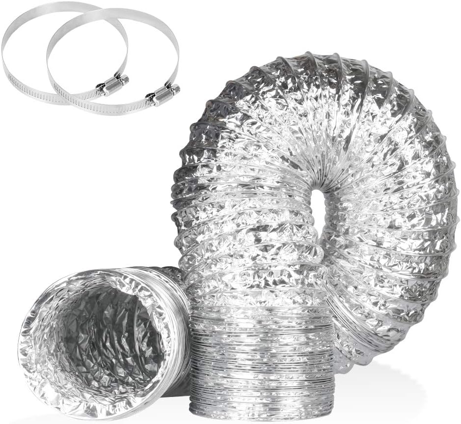 8Inch 10FT Long Flexible Aluminum Air Ducting, HeavyDuty 4