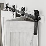 CCJH 96" Bi-Folding Sliding Barn Door Hardware Kit