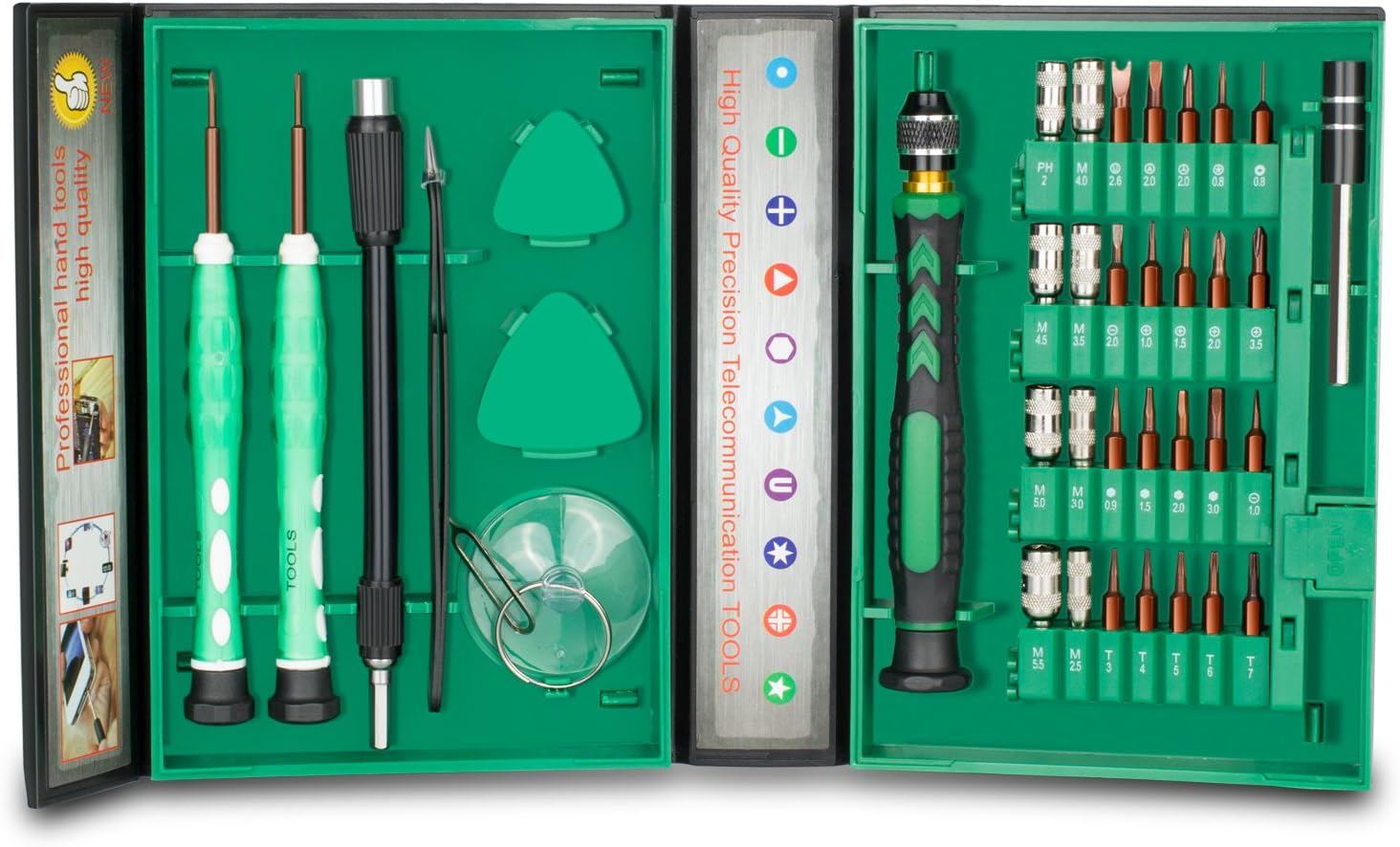 OLRICK Mini Universal Tools Kit for Apple MacBook Pro, iPhone, Desktop Computer, Laptop, Notebook, Android, Tablet, Electronics Multipurpose 38-Piece Precision Screwdrivers Set Repair Tool