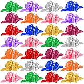 Chunyin 72 Pcs 5 Inch Wrap Pull Bows Gift Bows with Ribbon for St. Patrick's Day, Easter, Graduation Gift Wrapping Decor Birthday Anniversary Supplies(Multi Color)