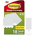 Command Small Picture Hanging Strips, 18-Pairs (36-Strips), Decorate Damage-Free, Easy to Open Packaging