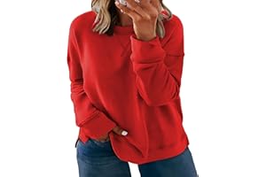 ForHailey Women's Plus Size Casual Crew Neck Sweatshirt Soft Long Sleeve Pullover Tops XL-5XL