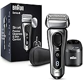 Braun Electric Razor for Men, Series 8 8467cc Electric Foil Shaver with Precision Beard Trimmer, Cleaning & Charging SmartCar
