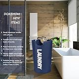 DOKEHOM 125L X-Large Collapsible Laundry Basket Bag Dark Blue 31in H view 2