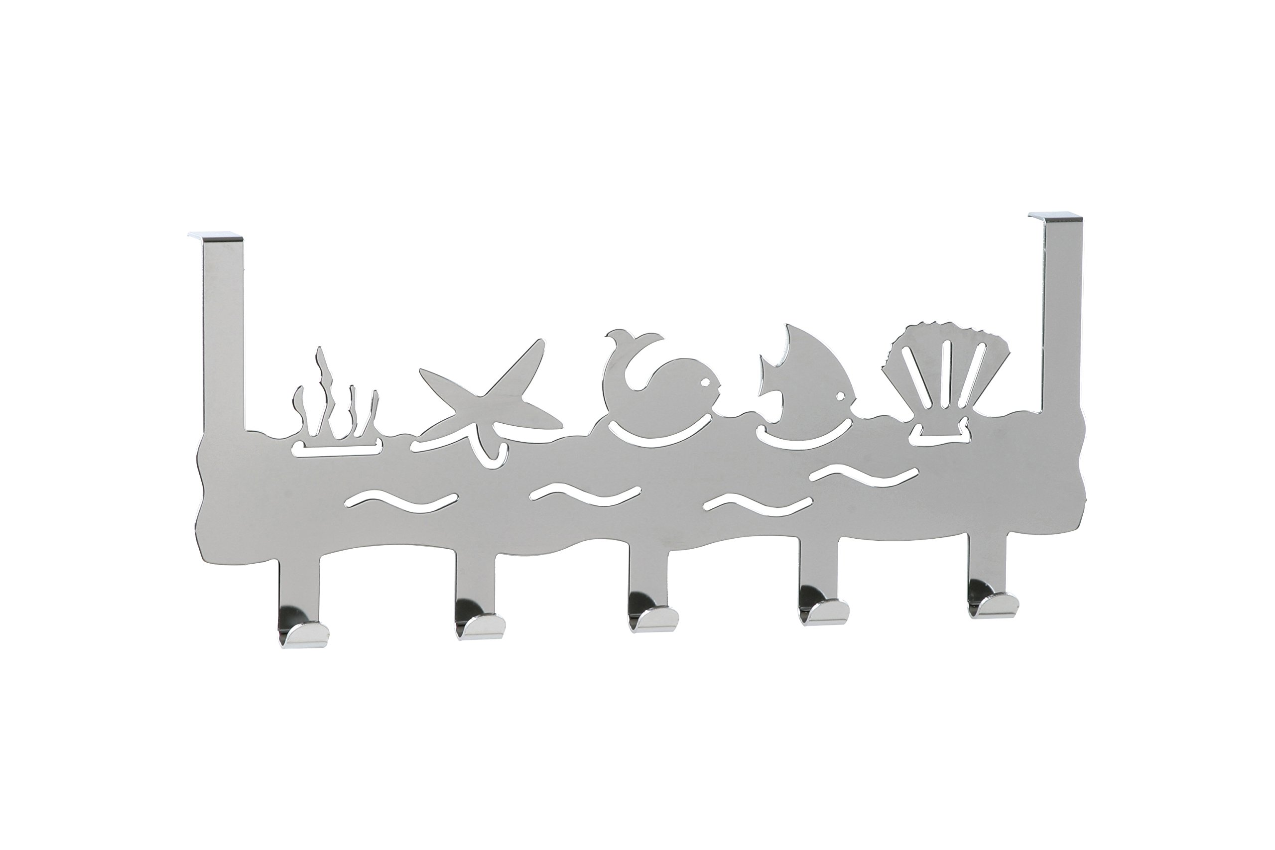 Meister Maritime Over-Door Hanging Clothes Rack 5 Hooks, 260951