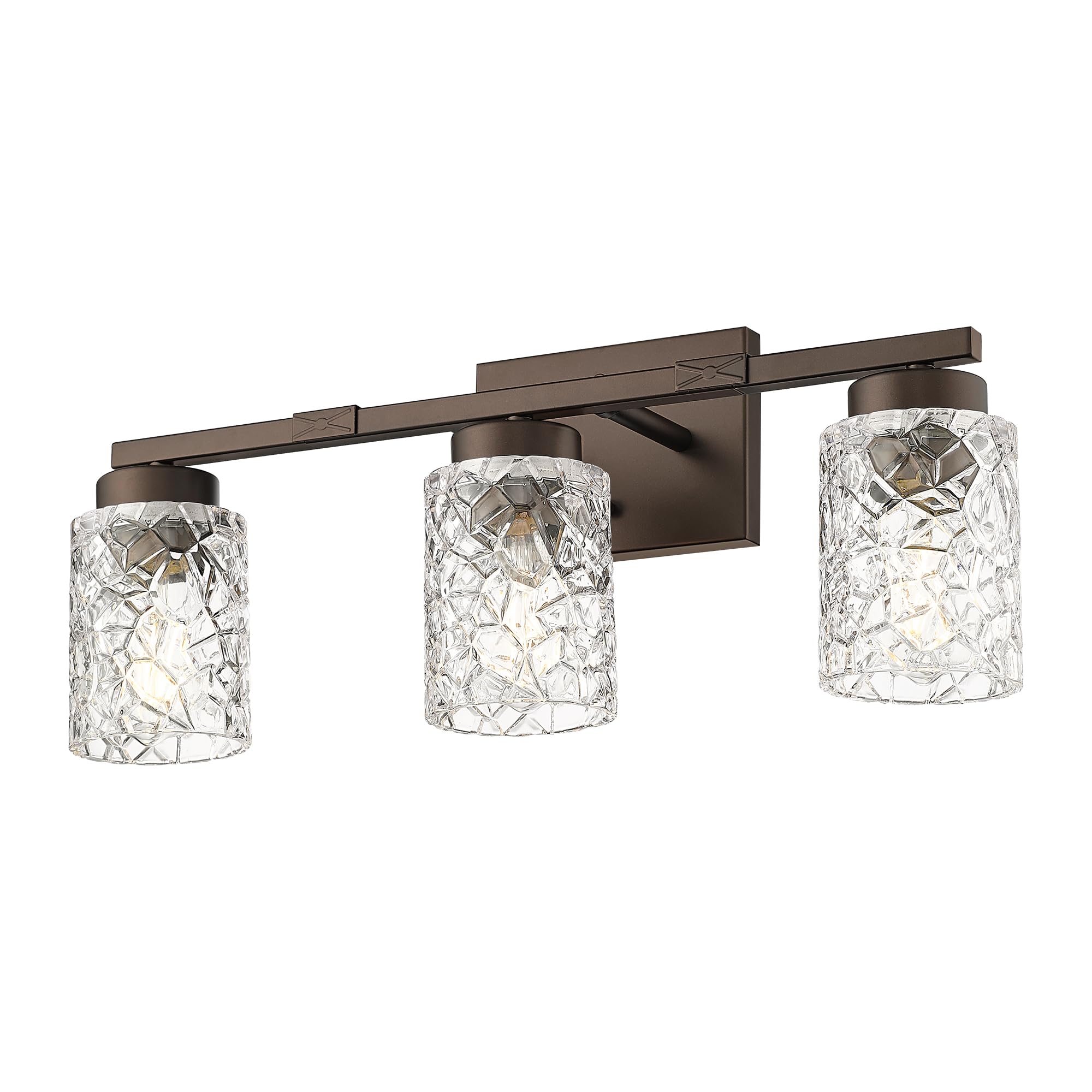 Photo 1 of Emliviar 3 Light Vanity Wall Sconce, Farmhouse Bath Wall Lantern Fixture for Mirror Bedroom Living Room Bedroom Hallway, HE294B-3W ORB