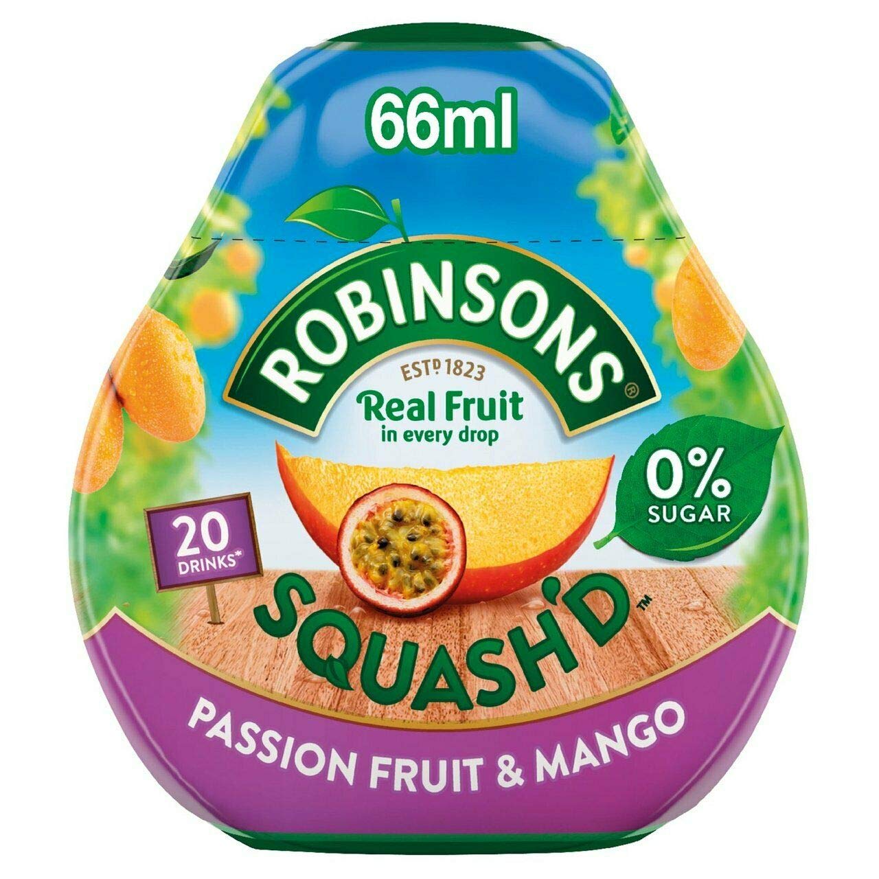 Robinsons Squash'd Mango & Passion Fruit No Added Sugar - 66ml (2.23fl oz)