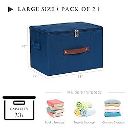 VinneGenzz 2 Pack Storage Bins with Zipper Lid