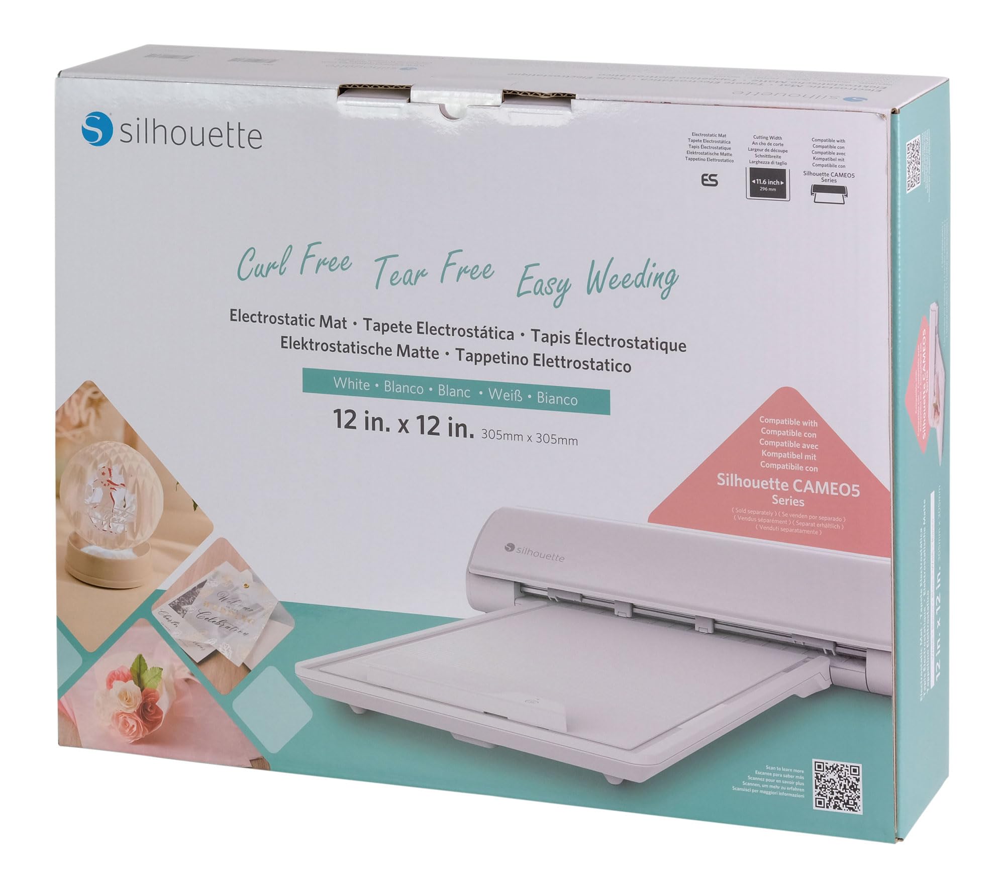 Silhouette Electrostatic Cutting Mat for use with Cameo 5 and Cameo 5 Plus models - 12 x 12 (White)