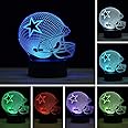 TITISKIN 3D Illusion LED Night Light,7 Colors Gradual Changing Touch Switch USB Table Lamp for Holiday Gifts or Home Decorations (Baseball Helmet)