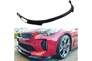 WheelX 3Pcs Front Lip Compatible with 2018-2024 Kia Stinger, Bumper Spoiler Air Dam Lower Chin Splitter Protection Body Kit Fits for 2018 2019 2020 2021 2022 2023 2024 (Glossy Black)