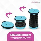 WedDecor Portable Folding Stool Light Blue 180kg Capacity Telescopic view 4