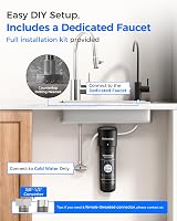 Waterdrop 10UB-B Under Sink Filter with Matte Black Faucet NSF 42 11000 Gallons view 6