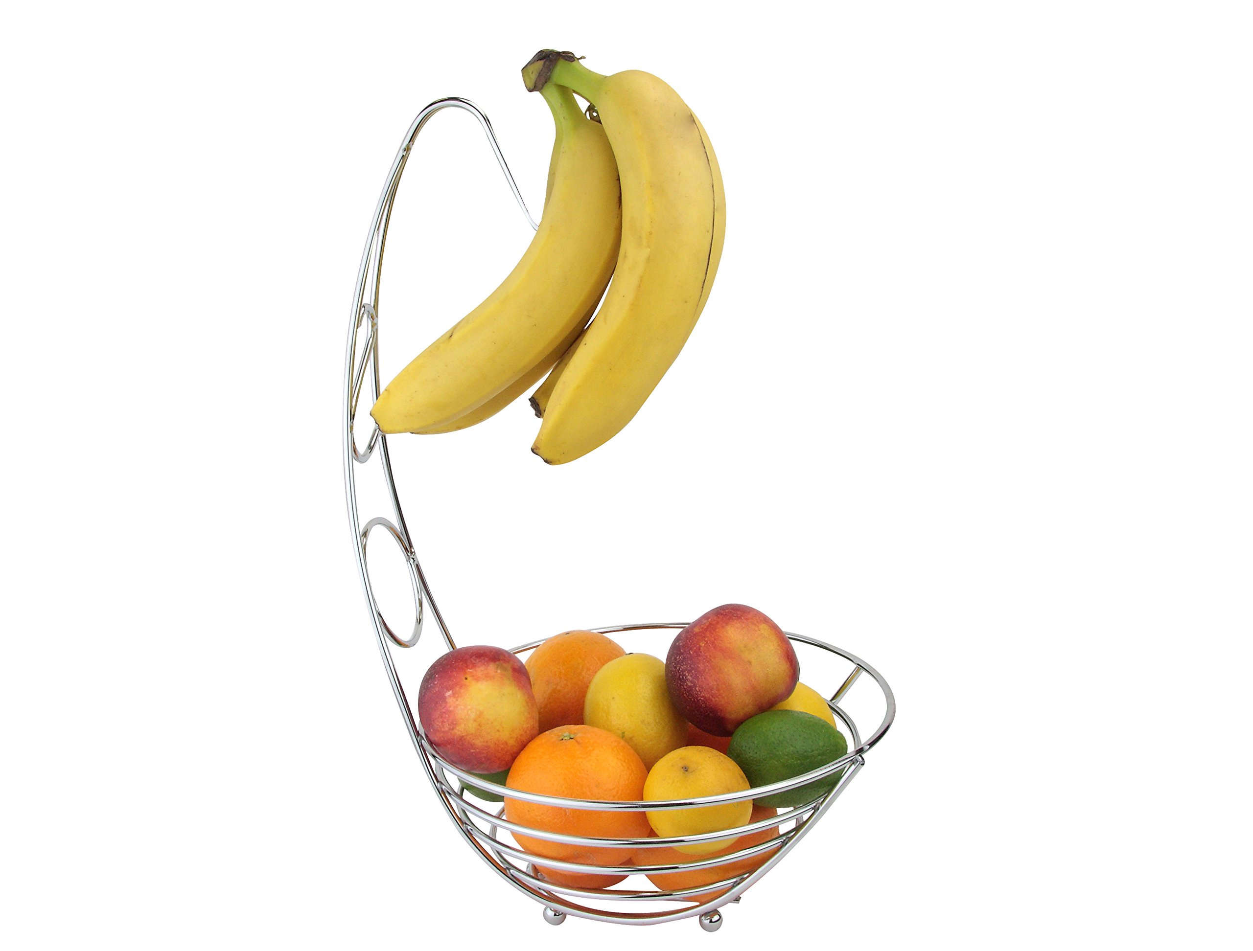 Apollo Chrome Banana Tree and Fruit Bowl