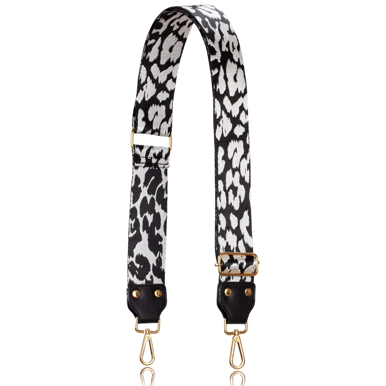 Photo 1 of Allzedream Wide Purse Strap 2" Adjustable Replacement Crossbody Bags Animal Print Leather Ends (Leopard)