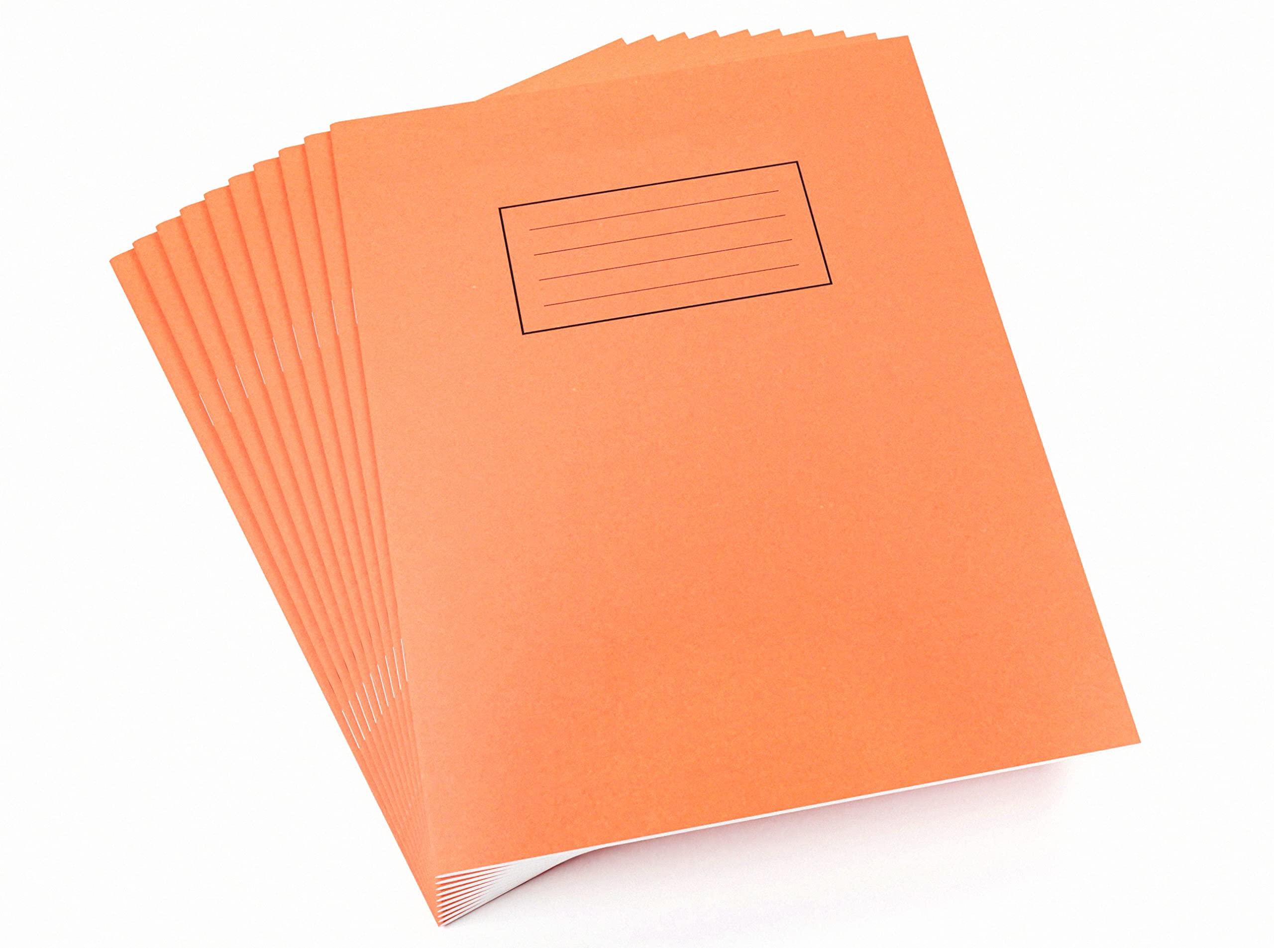 Silvine 9x7 Orange Exercise Books, 5mm Squares - 80 Pages (Pack of 10)
