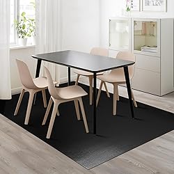 FURKIT Vinyl Floor Mat for Home, Black Waterproof